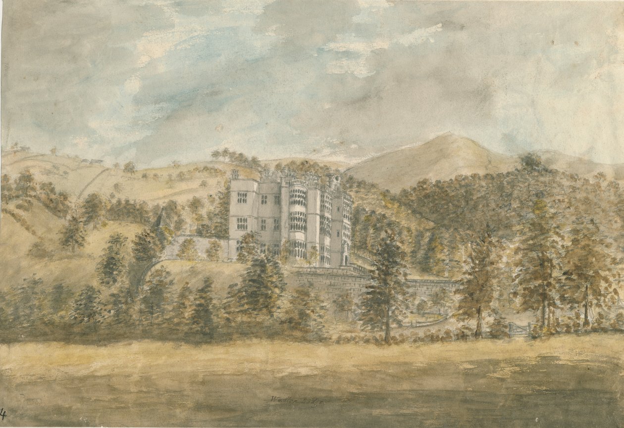 Wootton Lodge: acquerello, nd [1794] da Stebbing Shaw