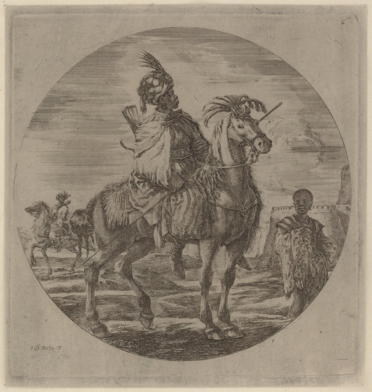 Un cavaliere nero da Stefano della Bella