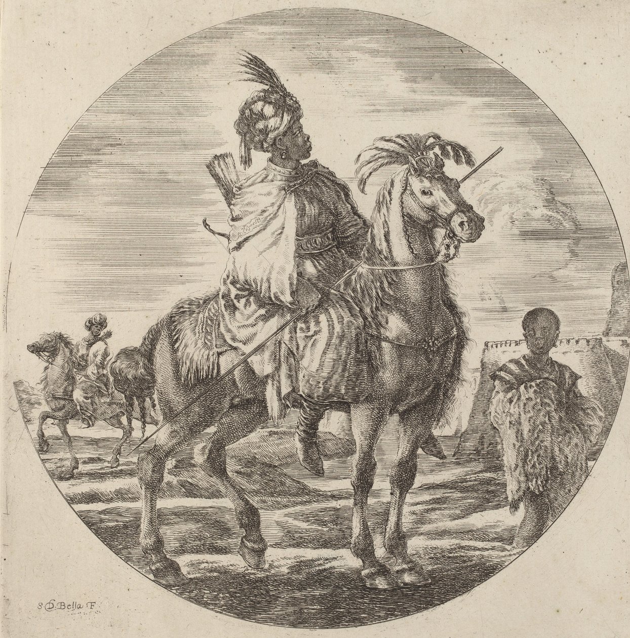 Un cavaliere nero da Stefano della Bella