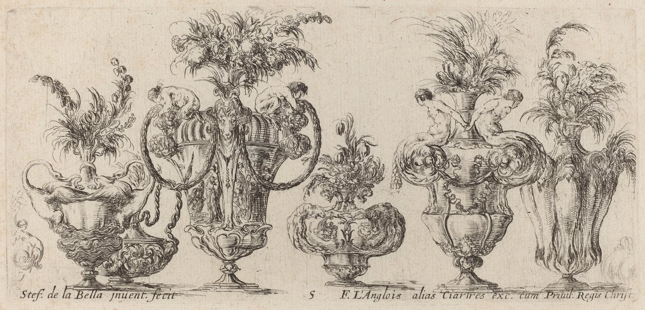 Vasi fantastici, probabilmente 1646 da Stefano della Bella