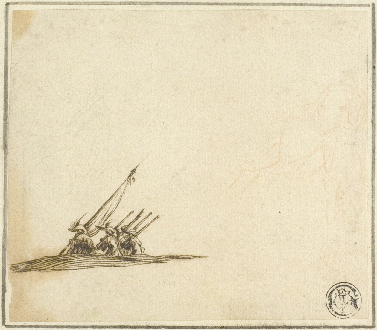 Gruppo di soldati a piedi da Stefano della Bella