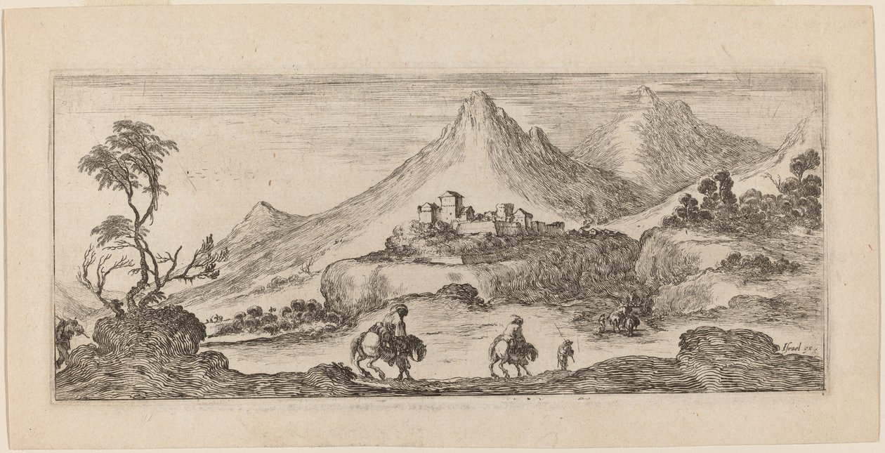 Paesaggio con castello da Stefano della Bella