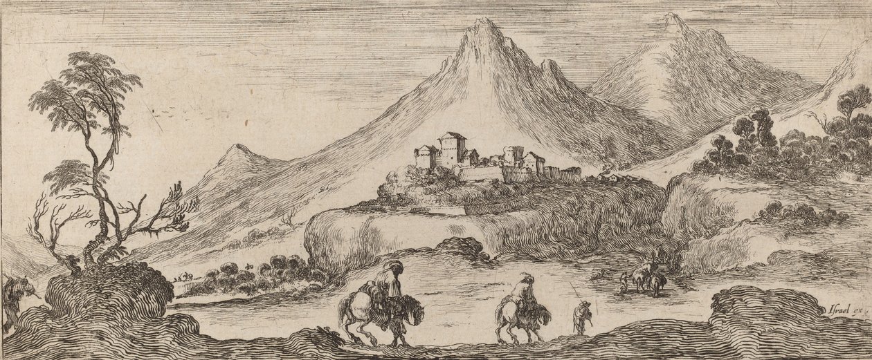 Paesaggio con castello, 1641 da Stefano della Bella