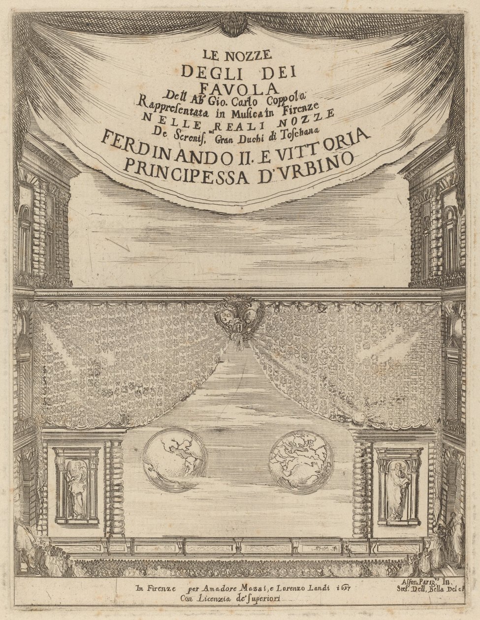 Le nozze degli dei: Frontespizio da Stefano della Bella
