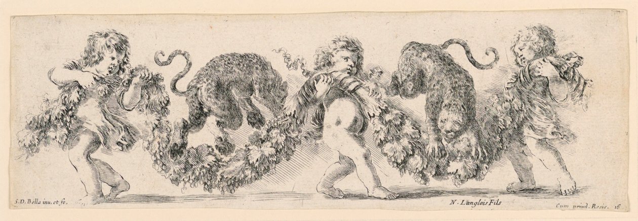 Ornamenti di fregi e fogliami da Stefano della Bella