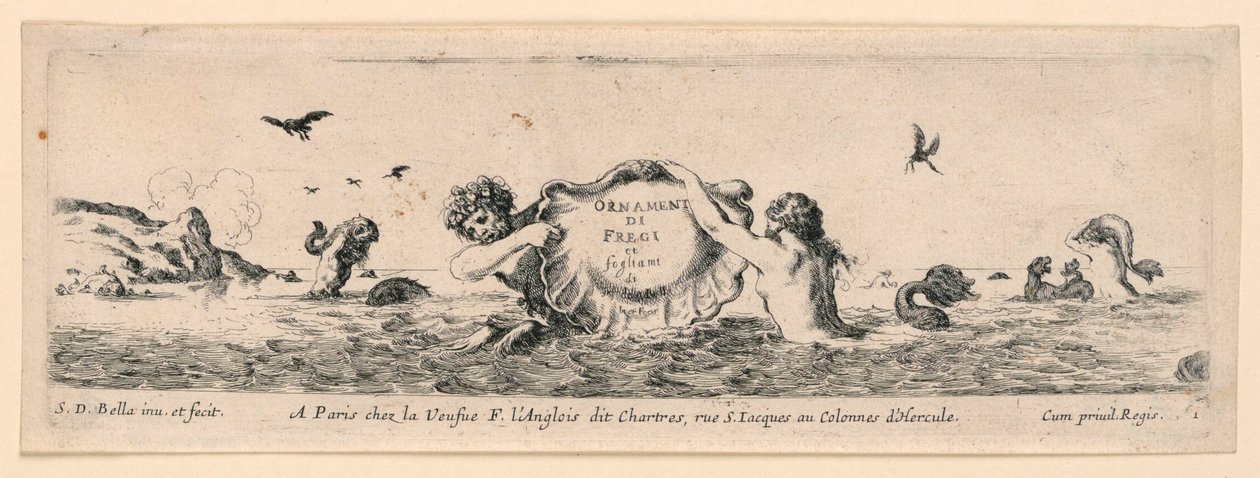 Ornamenti di fregi e fogliami da Stefano della Bella