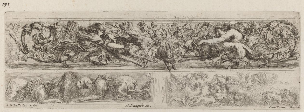 Tre Bande Ornamentali, probabilmente 1648 da Stefano della Bella