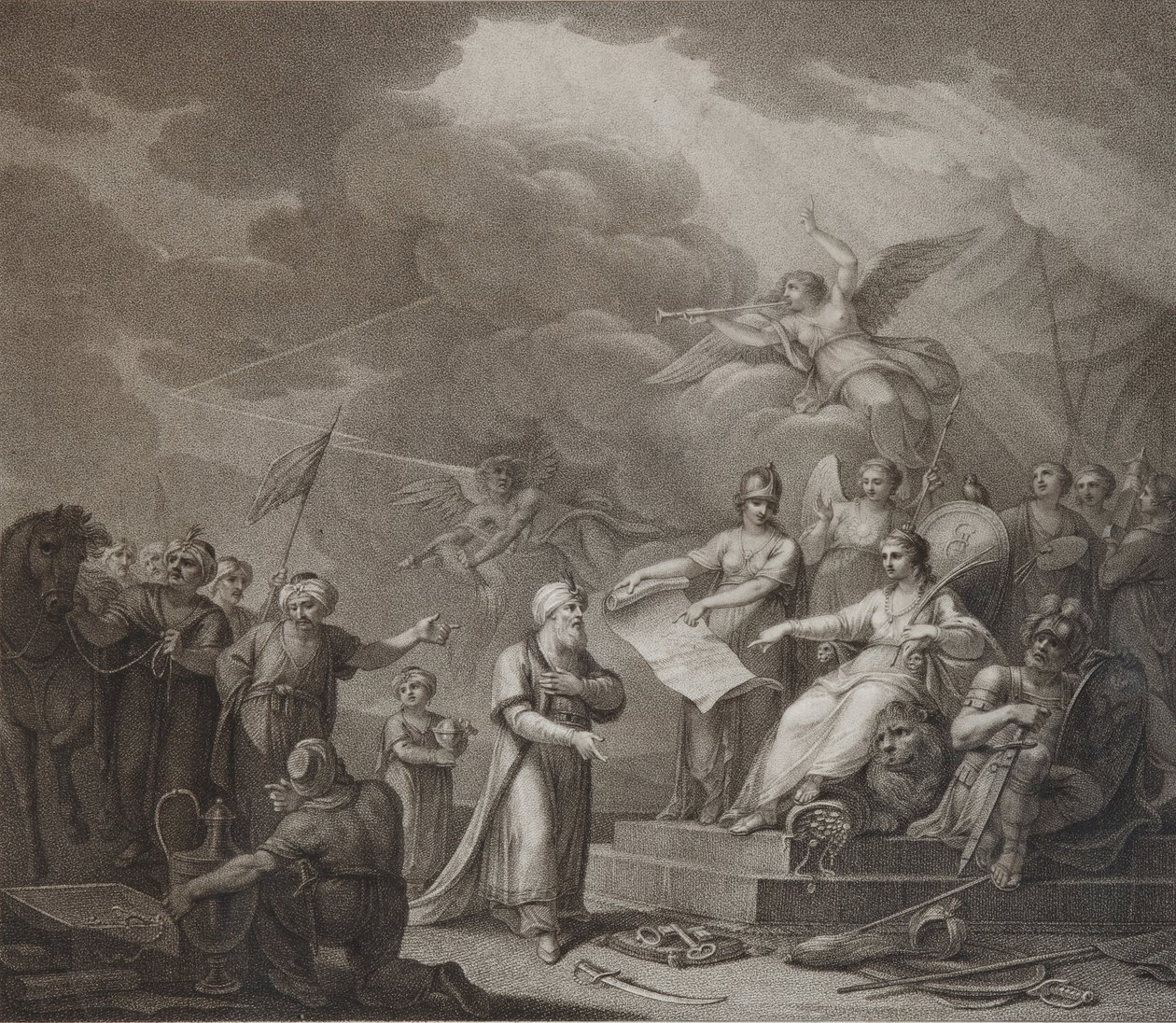 Allegoria del Trattato di Jassy, 1792 da Stephanoff