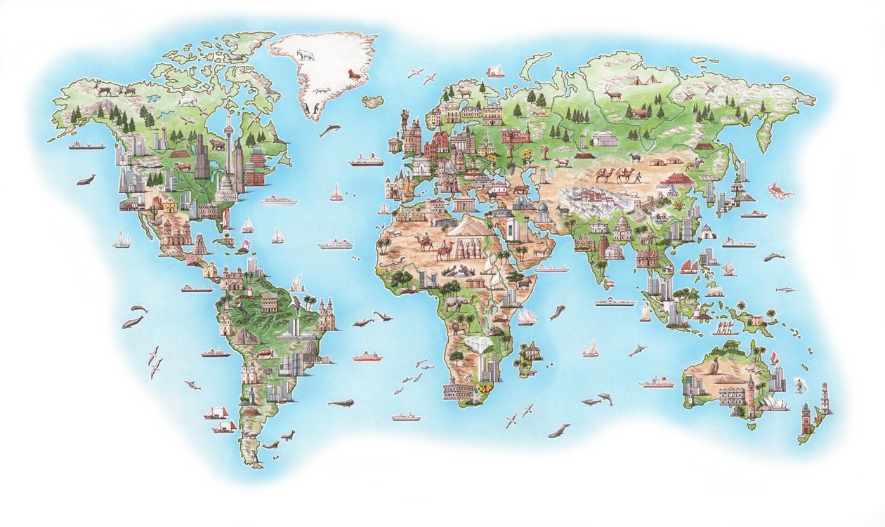 Atlante Mondiale Illustrato da Stephen Conlin