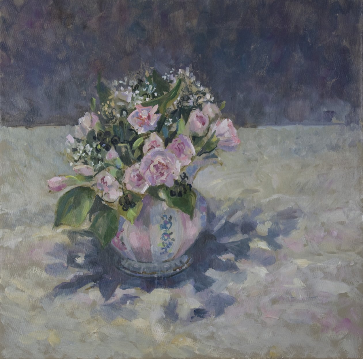 Garofani in brocca a righe, 2013 da Sue Wales