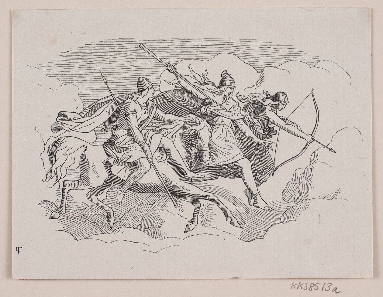 Tre Valchirie. Vignetta del Titolo per la Prima Parte, Seconda Sezione da Södergren