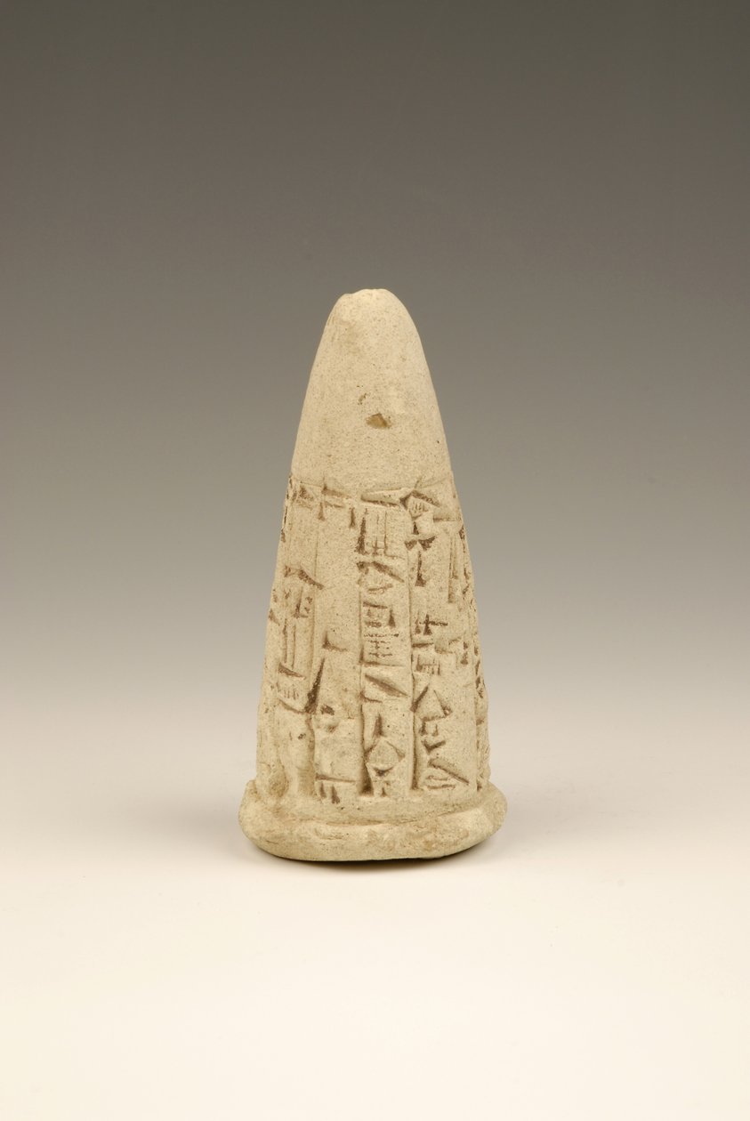 Cono cuneiforme, 2143-2124 a.C. da Sumerian