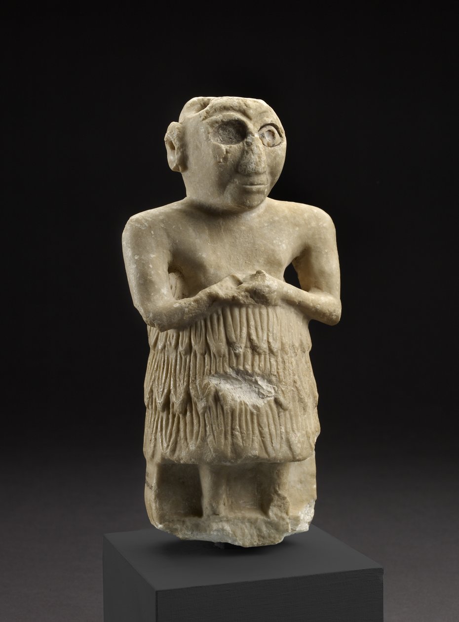 Statuetta di un uomo sumero in atteggiamento di adorazione, Istabalat, Iraq da Sumerian