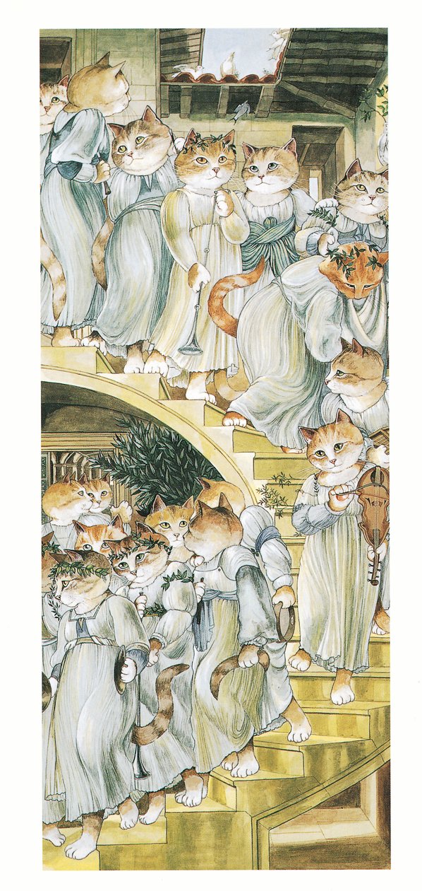 Illustrazione da Pre-Raphaelite Cats (pub. 1999) da Susan Herbert