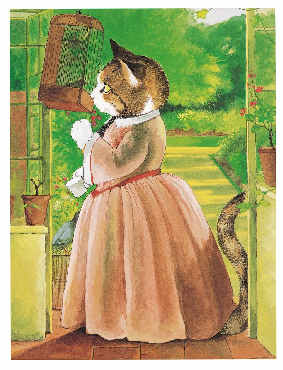 Illustrazione da Pre-Raphaelite Cats (pub. 1999) da Susan Herbert