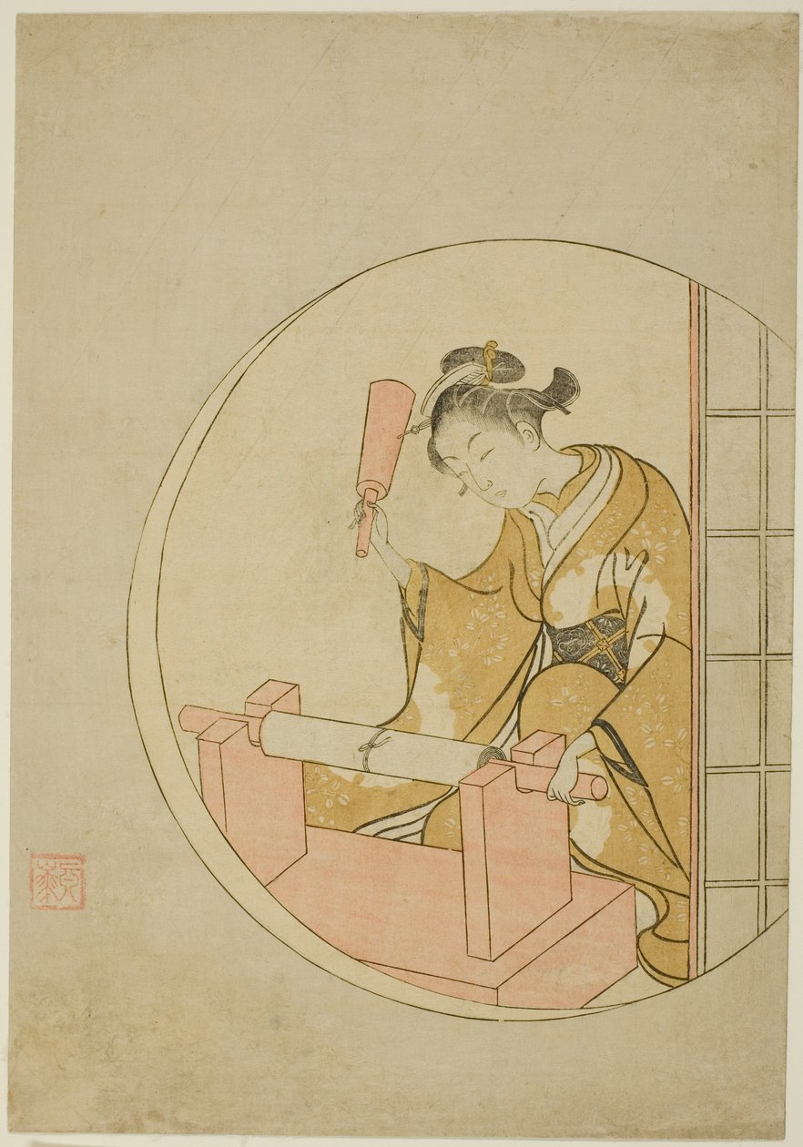Follatura del panno da Suzuki Harunobu
