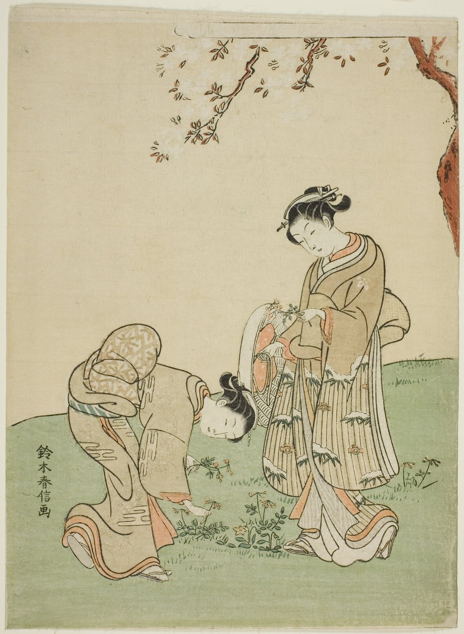 Raccolta di fiori primaverili da Suzuki Harunobu
