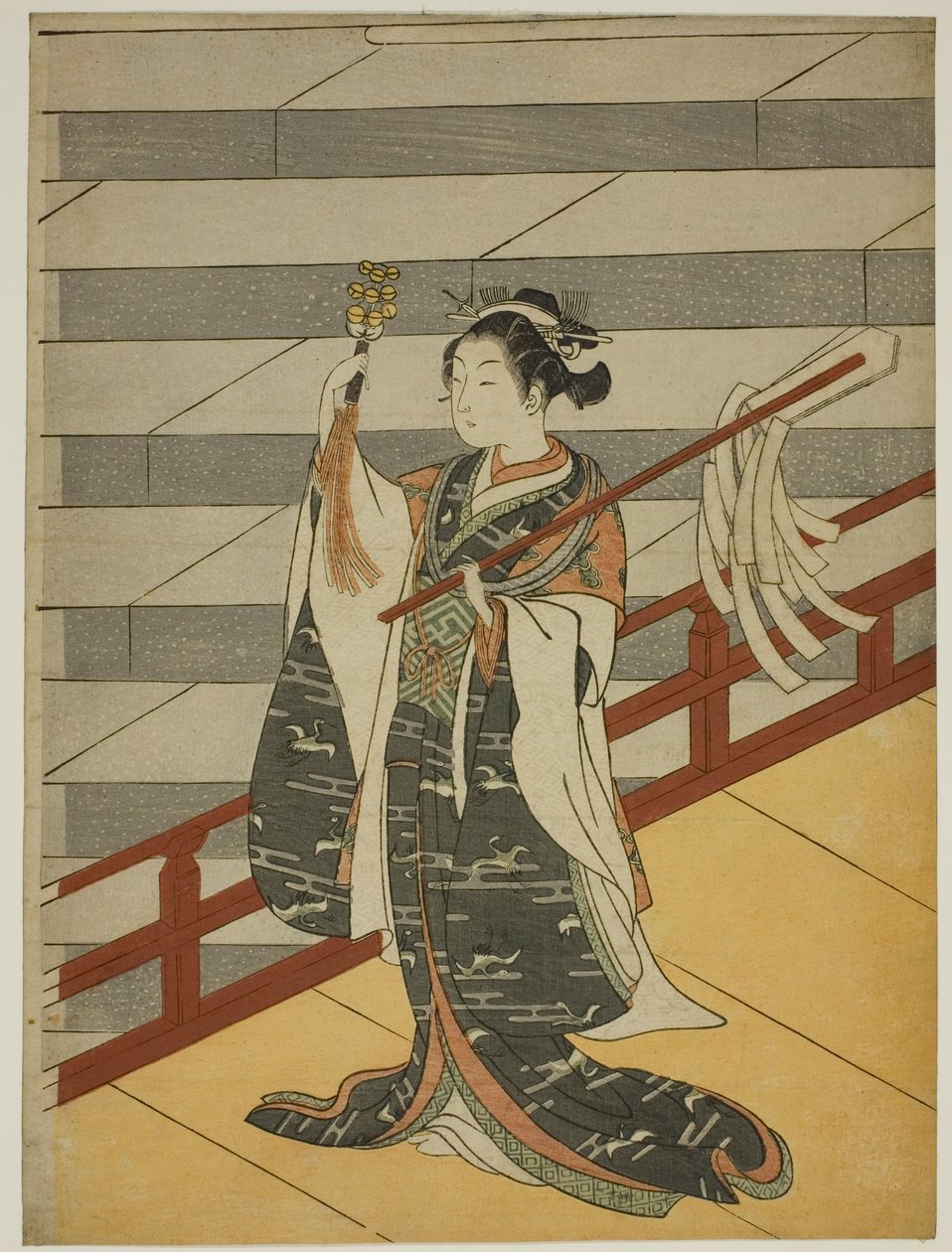 Il danzatore Kagura da Suzuki Harunobu