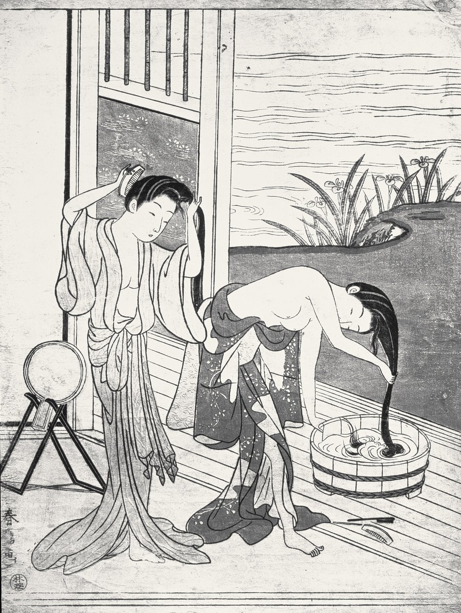 Giovani Donne alla Toilette da Suzuki Harunobu