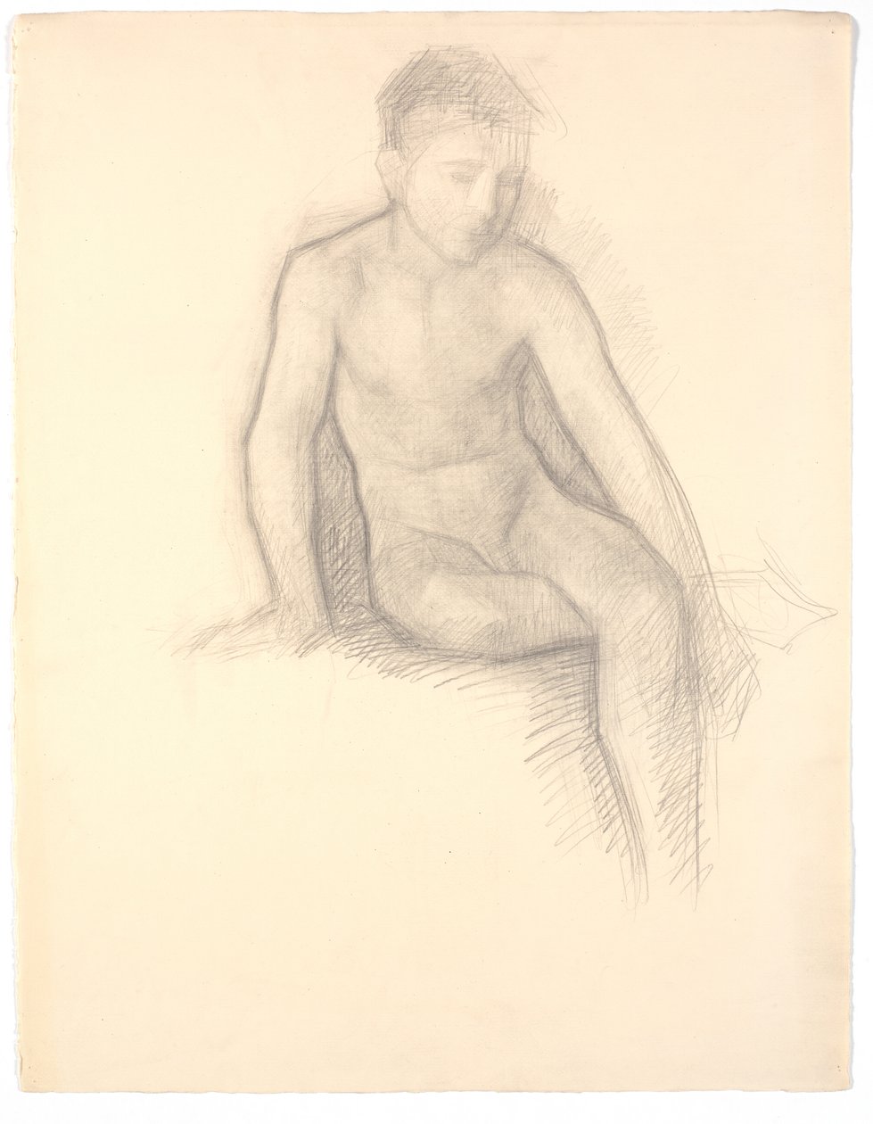 Ragazzo nudo seduto da Svend Hammershøi