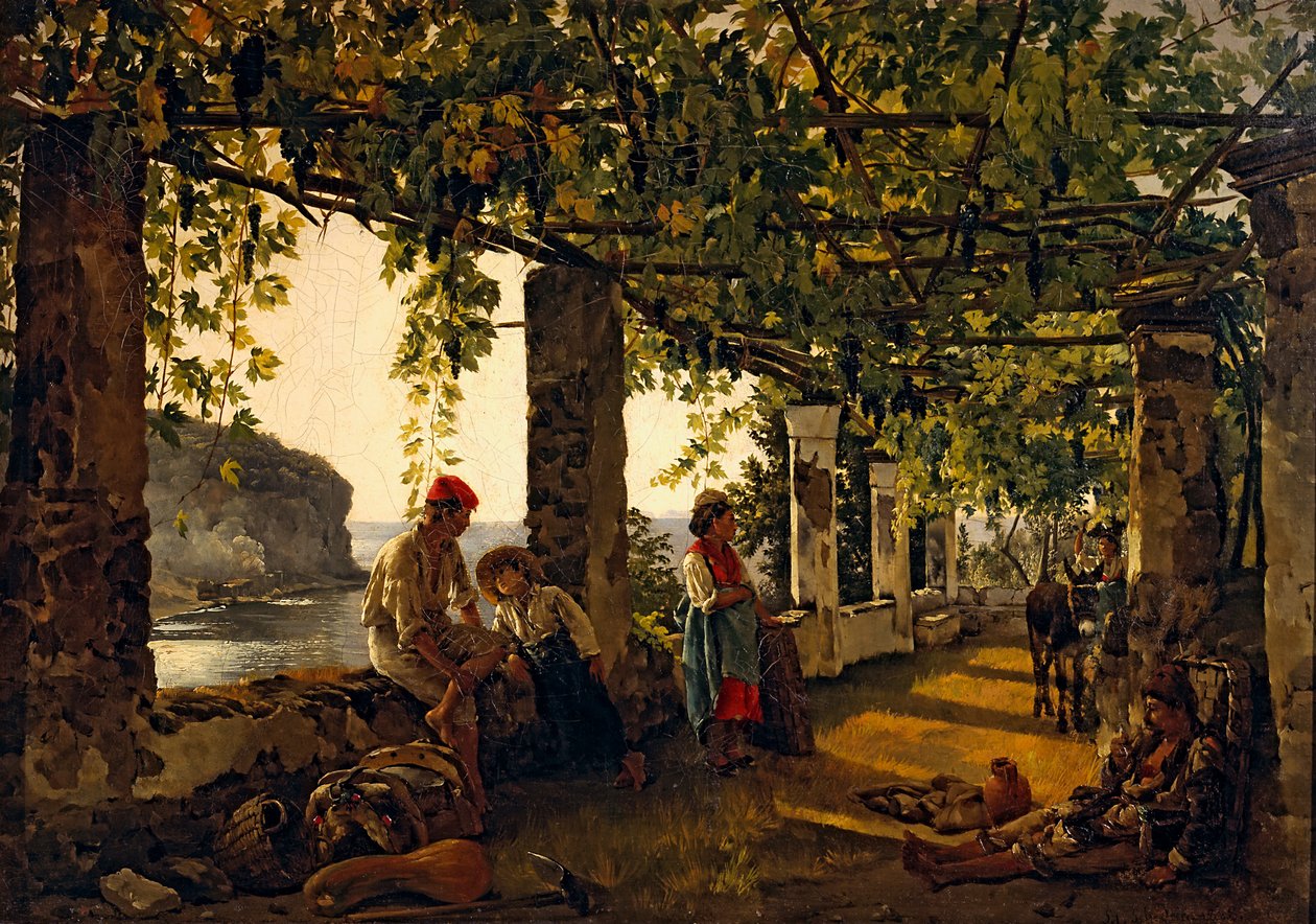Veranda coperta di viti da Sylvester Shchedrin
