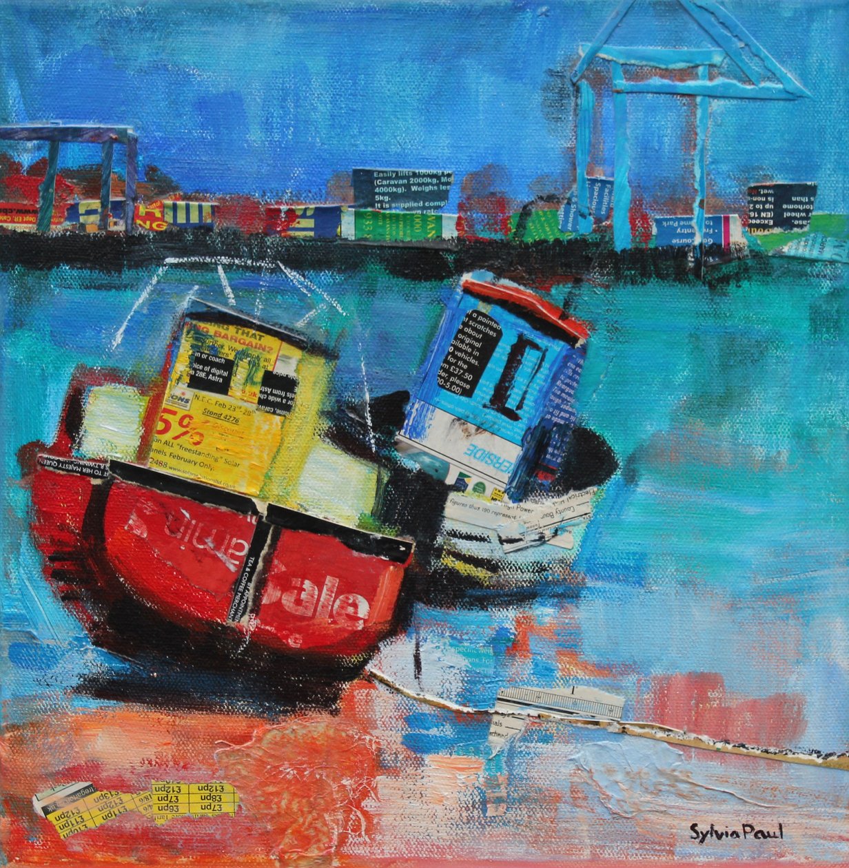 Due barche da pesca allegre, 2012 da Sylvia Paul