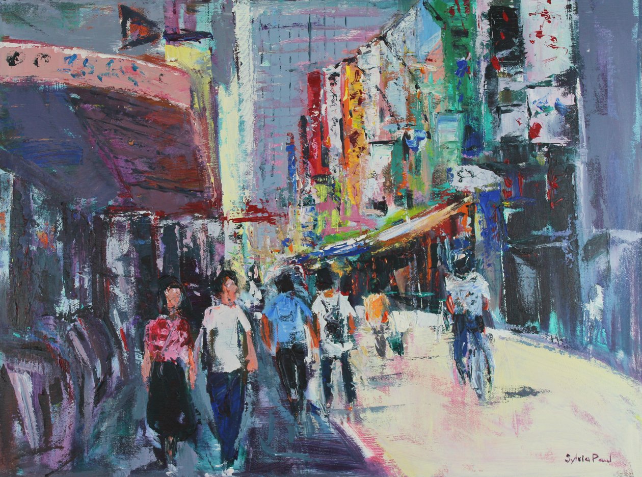 Tokyo Day Out, 2024 (acrilico) da Sylvia Paul