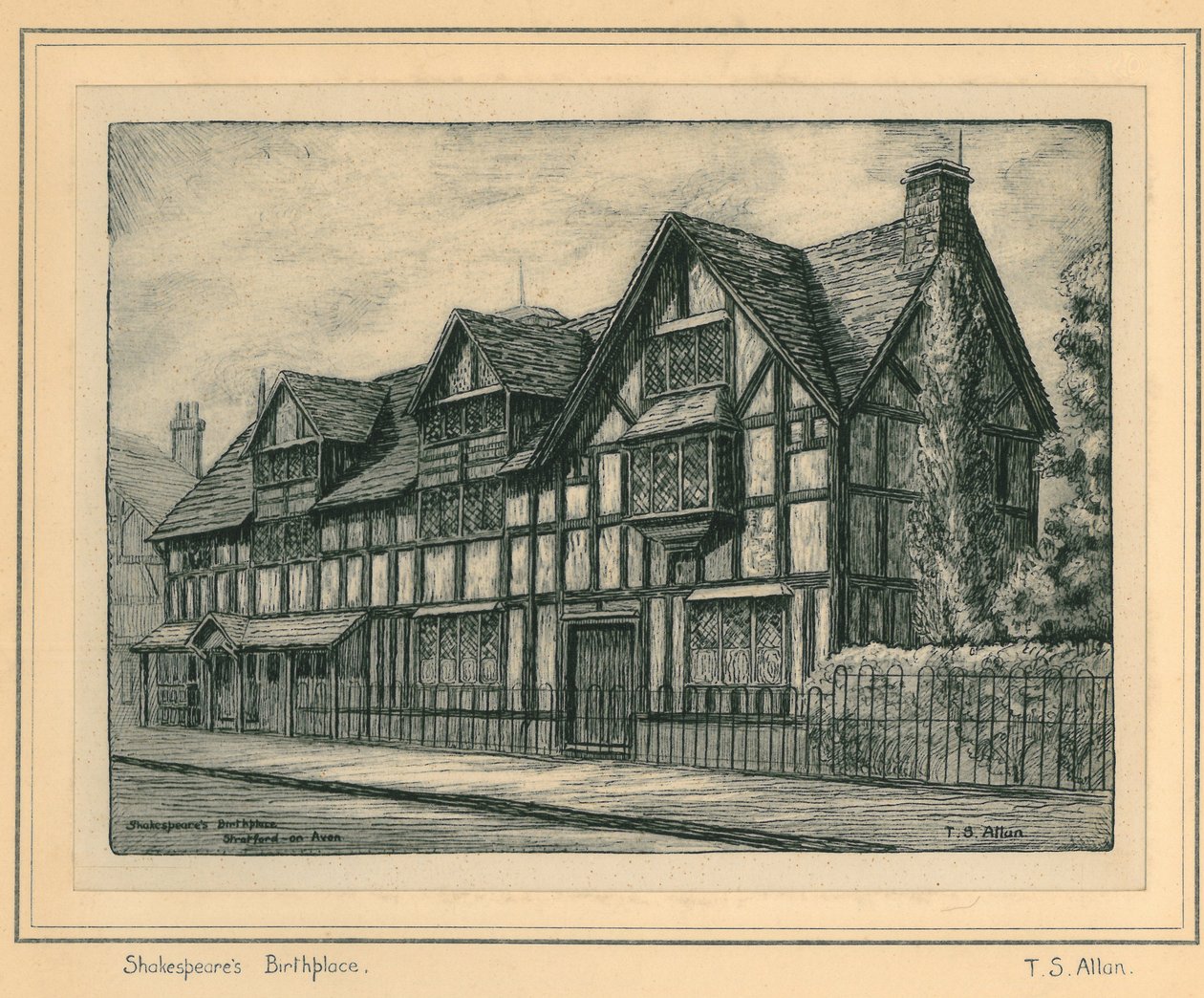 Casa natale di Shakespeare da T.S. Allan