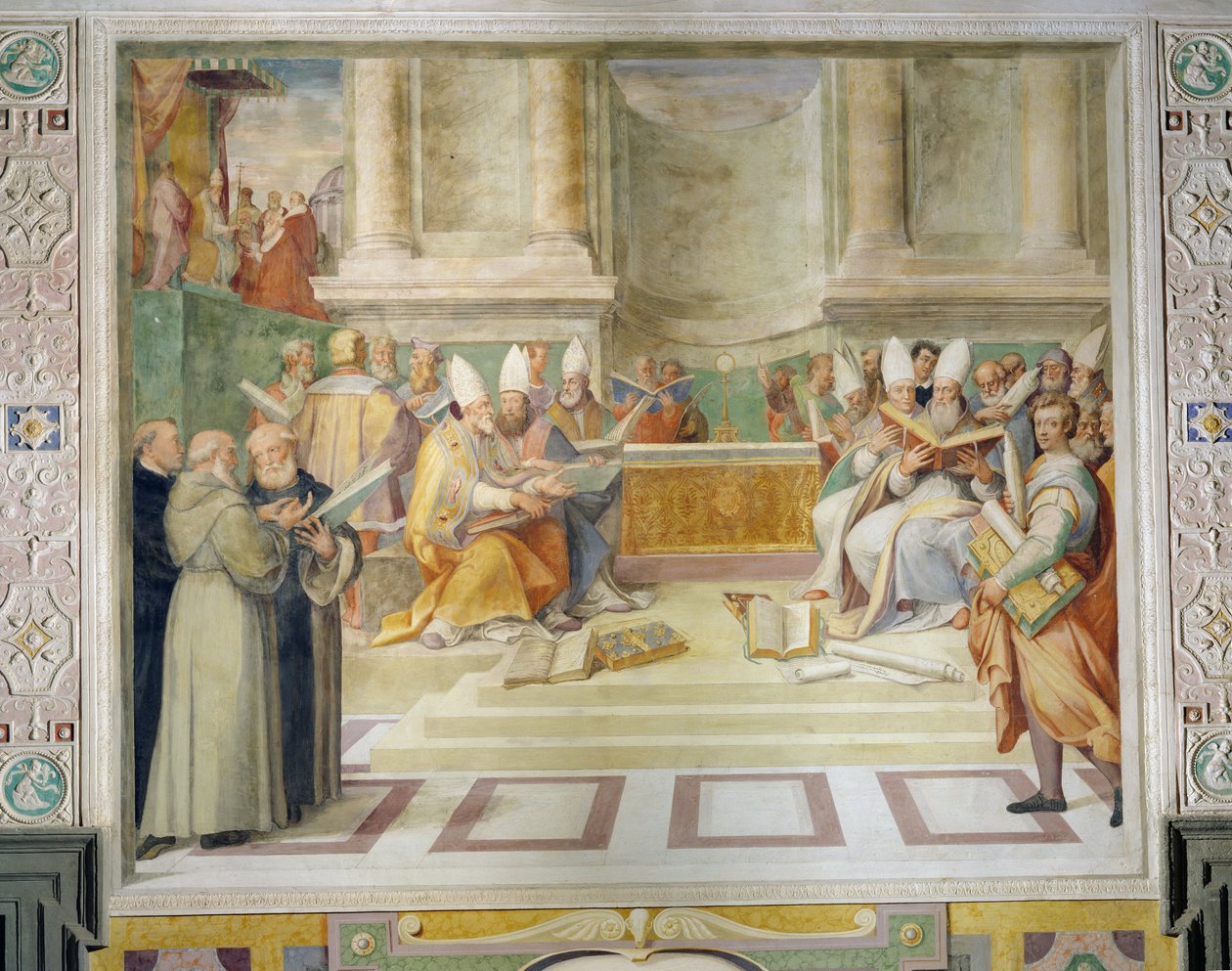 Proclamazione del Concilio di Trento nel 1546 per riformare la disciplina cristiana, nella Sala del Consiglio da Federico Zuccaro