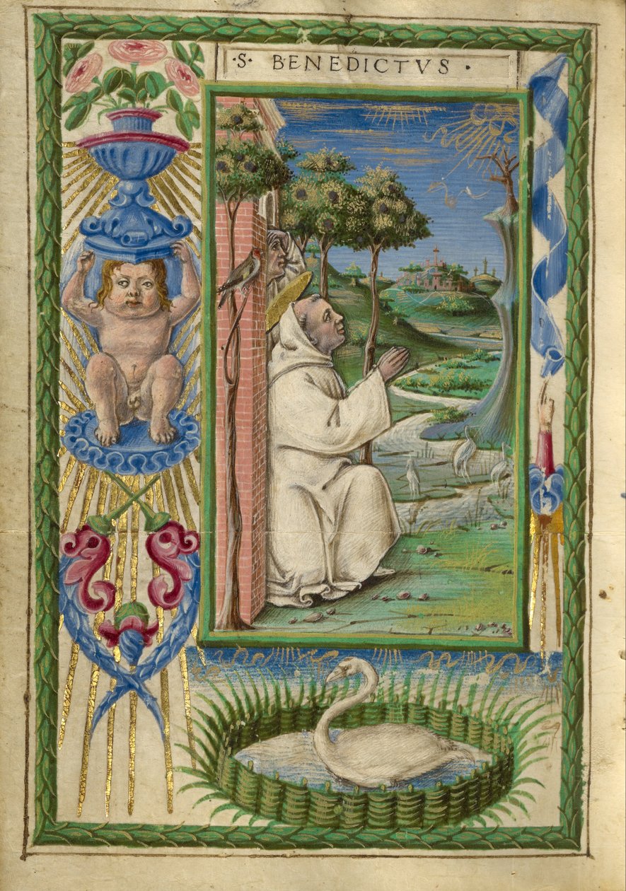 San Benedetto in Preghiera da Taddeo Crivelli