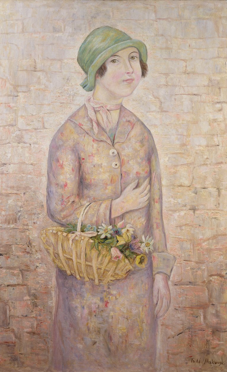Ragazza con un cesto di fiori da Tadeusz Makowski