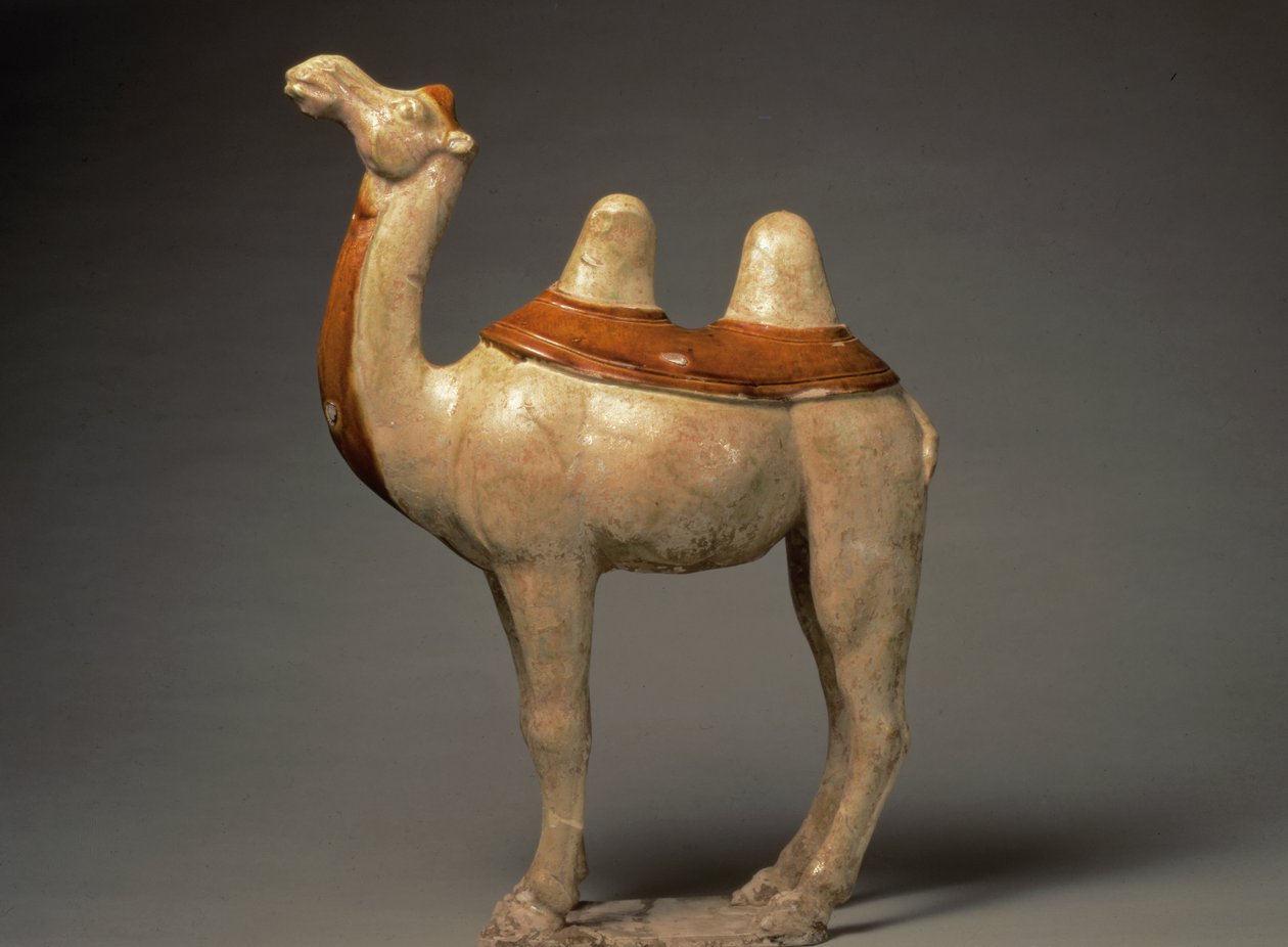 Modello in Ceramica di un Cammello in Piedi, Cinese, Dinastia Tang, 618-906 da Tang Dynasty Chinese School