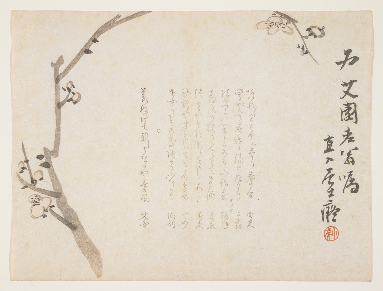 Fiori di pruno, c.1848-53 da Tanomura Chokuny