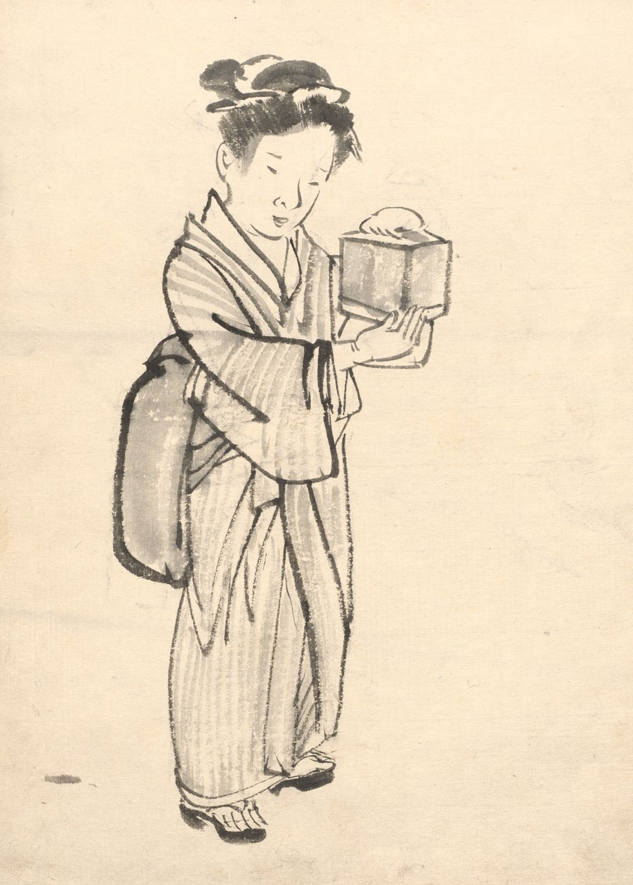 Ragazza con una gabbia per grilli da Tawaraya Sōri