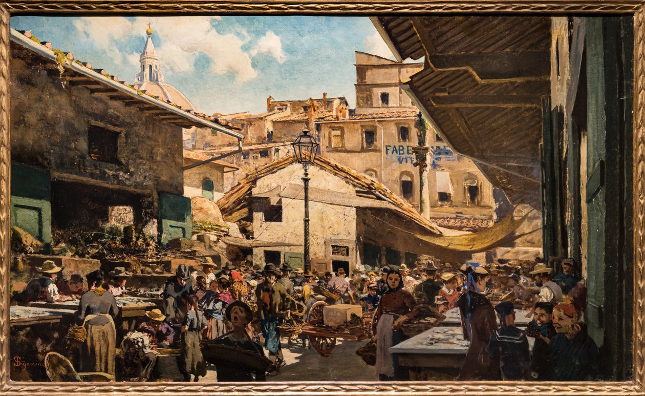 Il Vecchio Mercato da Telemaco Signorini