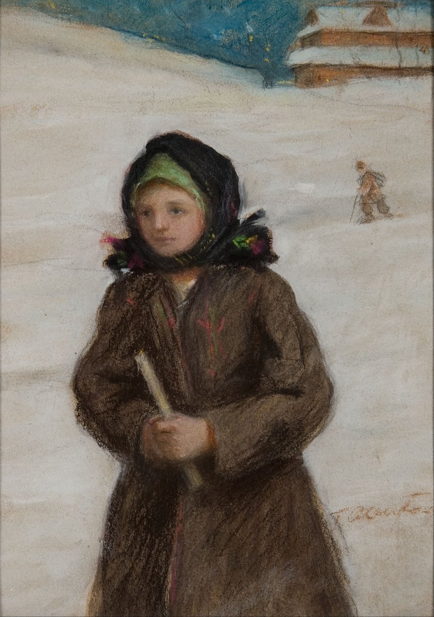 Ragazza con gromnica da Teodor Axentowicz