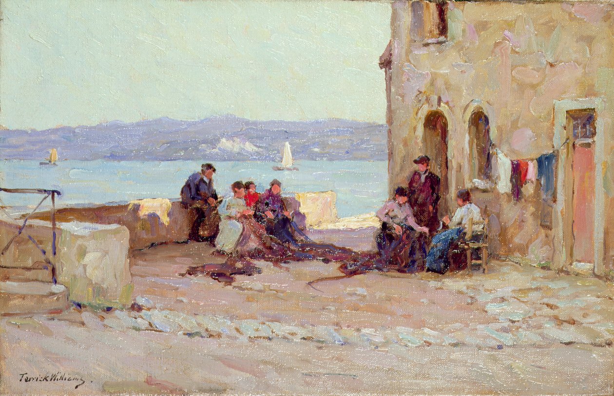 Riparazione delle reti, Martigues, Provenza da Terrick Williams