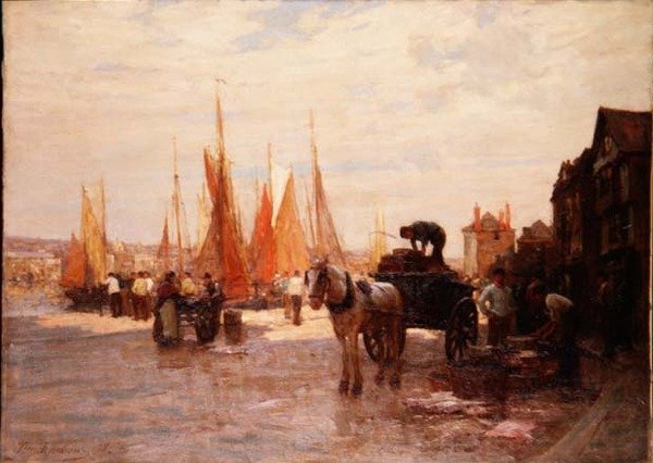 Veduta del porto di Brixham, Devon da Terrick Williams