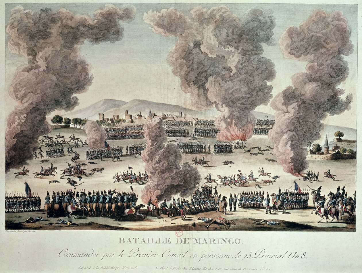 La battaglia di Marengo, 25 Priarial An VIII (14 giugno 1800) dopo il 1800 da Tessier