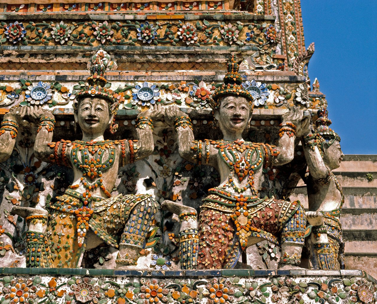 Cariatidi del tempio Wat Arun da Thai School