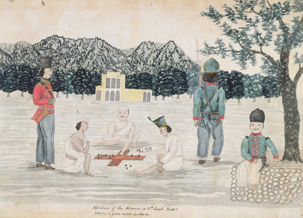 Schizzo della vita dei Gurkha a Dehra Dun, c.1821 da The Hon. Frederick Shore