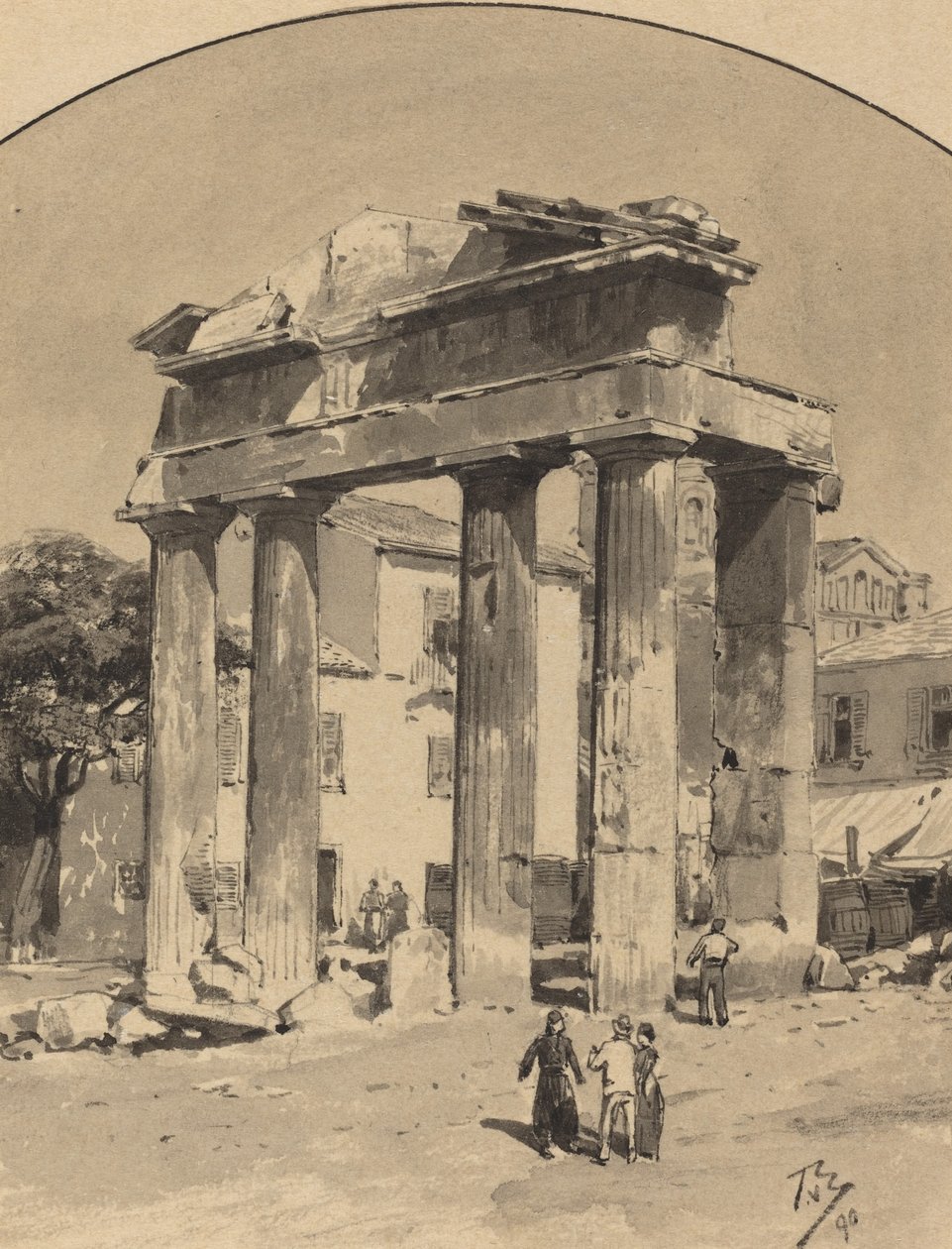 Vecchia Porta del Mercato da Themistocles von Eckenbrecher