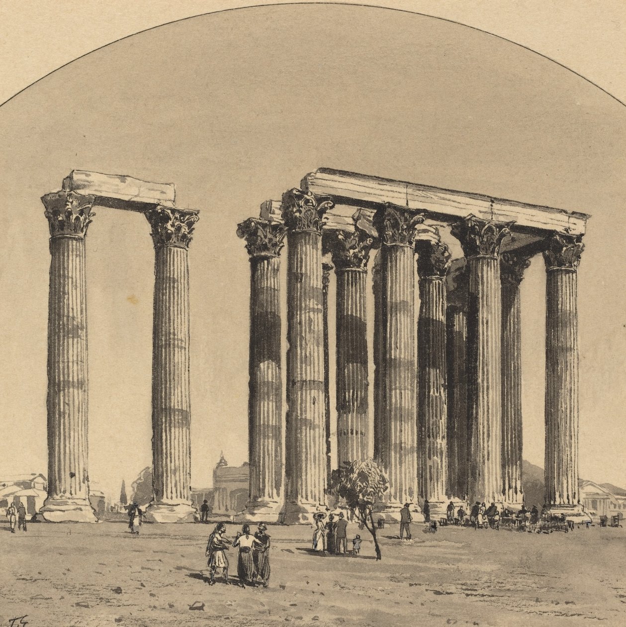 Tempio di Zeus Olimpico da Themistocles von Eckenbrecher