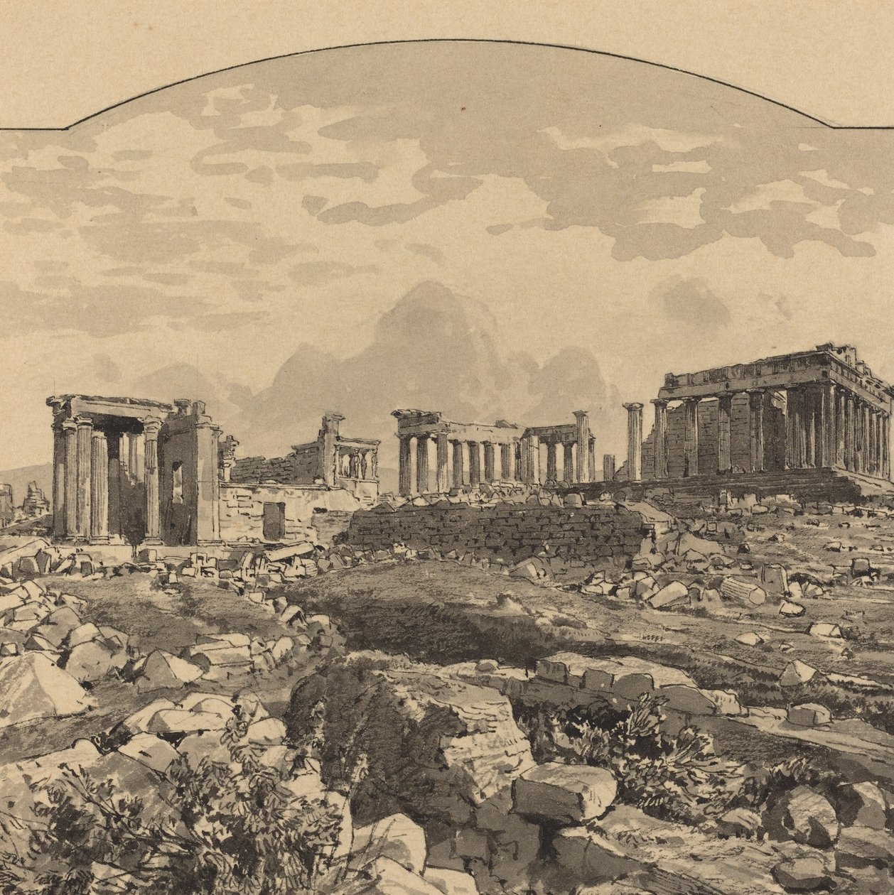 Il Partenone da Est da Themistocles von Eckenbrecher