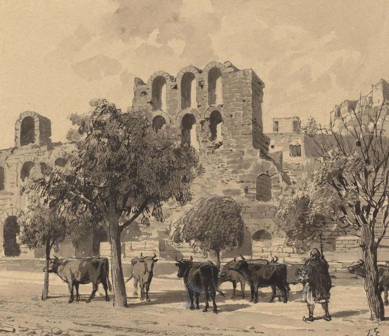 Teatro di Erode Attico da Themistocles von Eckenbrecher
