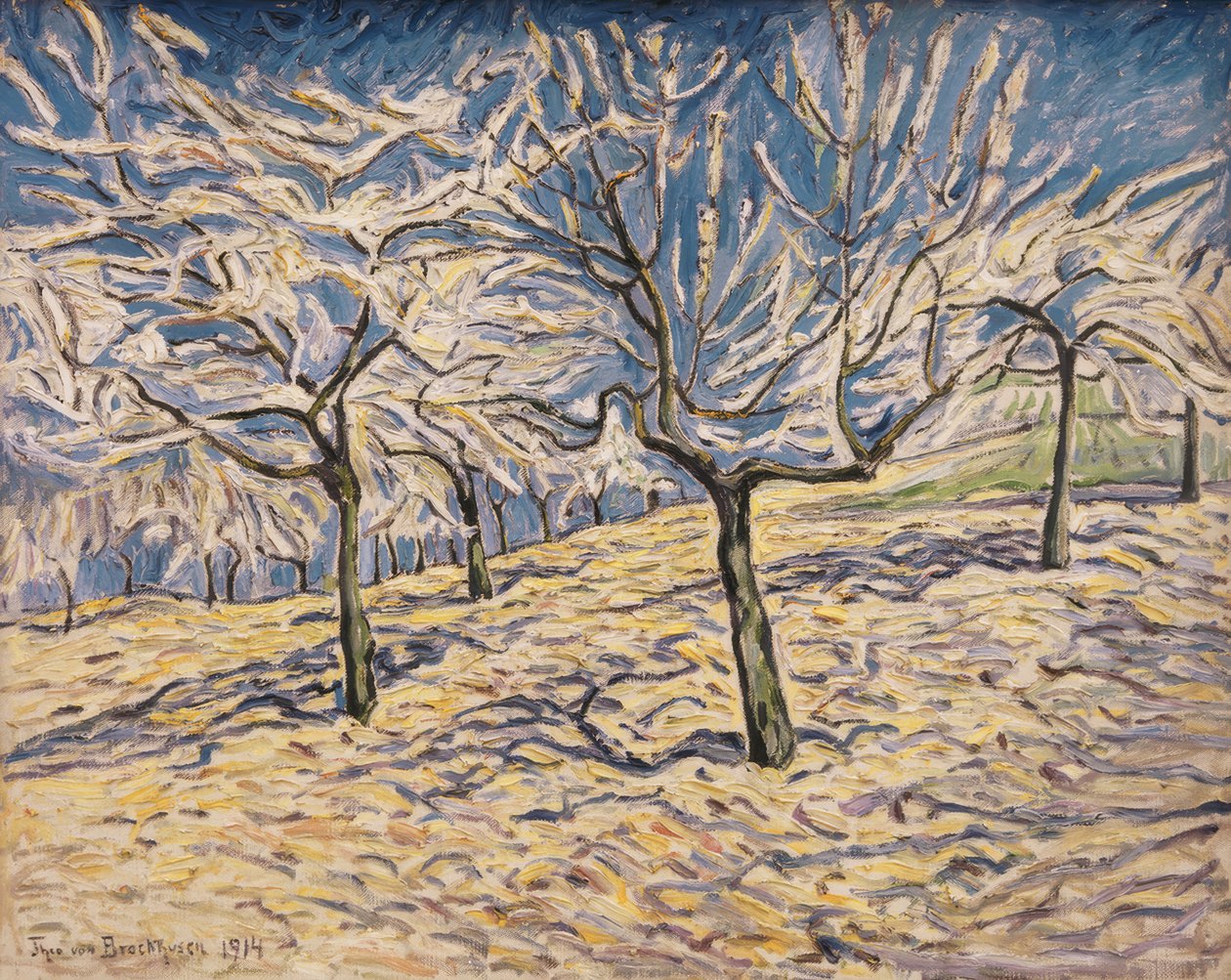 Th. v. Brockhusen, Alberi da frutto in primavera da Theo von Brockhusen