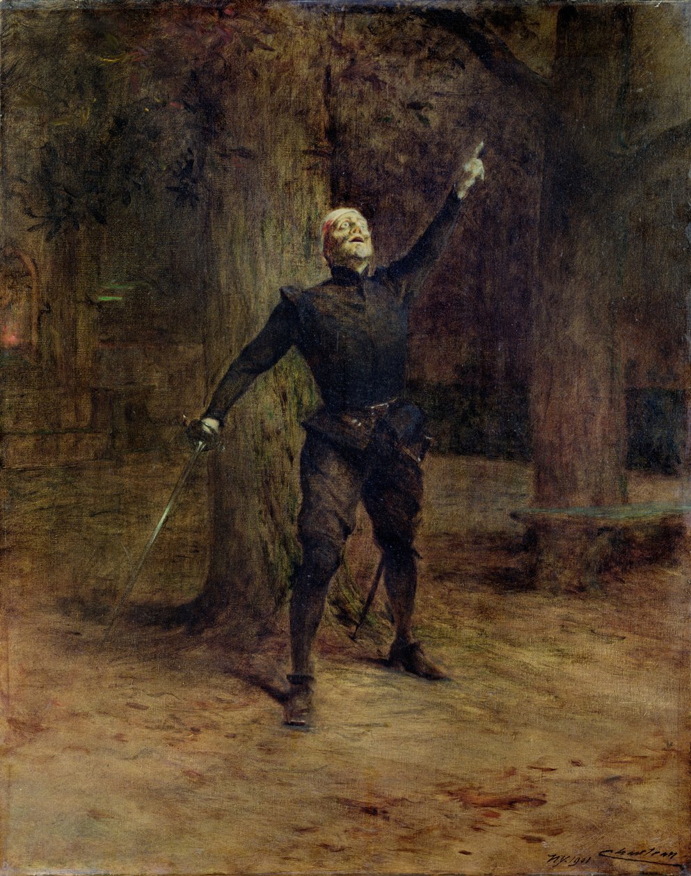 Constant Coquelin (1841-1909) come Cyrano de Bergerac da Theobald Chartran