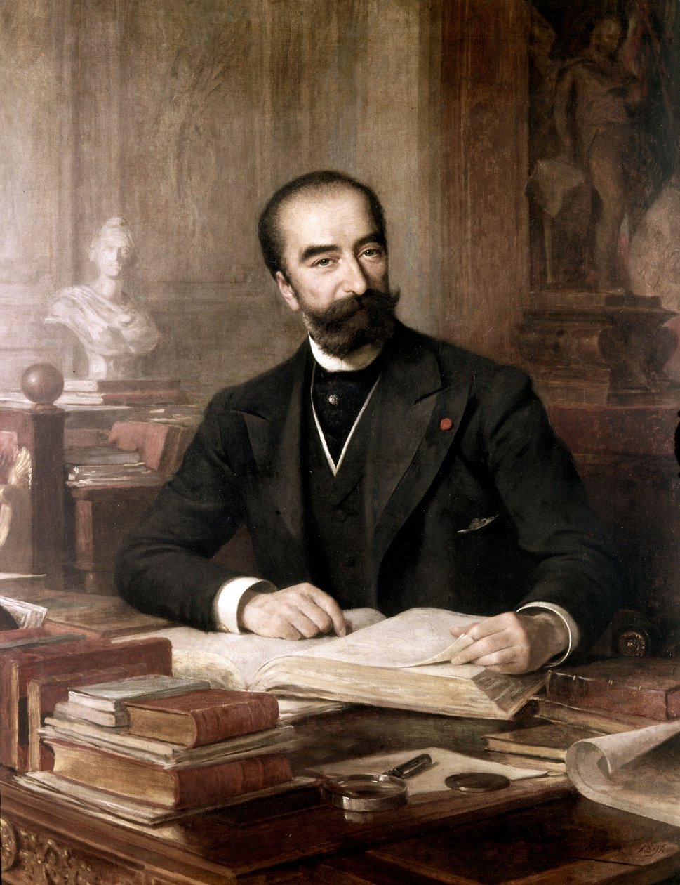 Marie Francois Sadi Carnot alla sua scrivania da Theobald Chartran