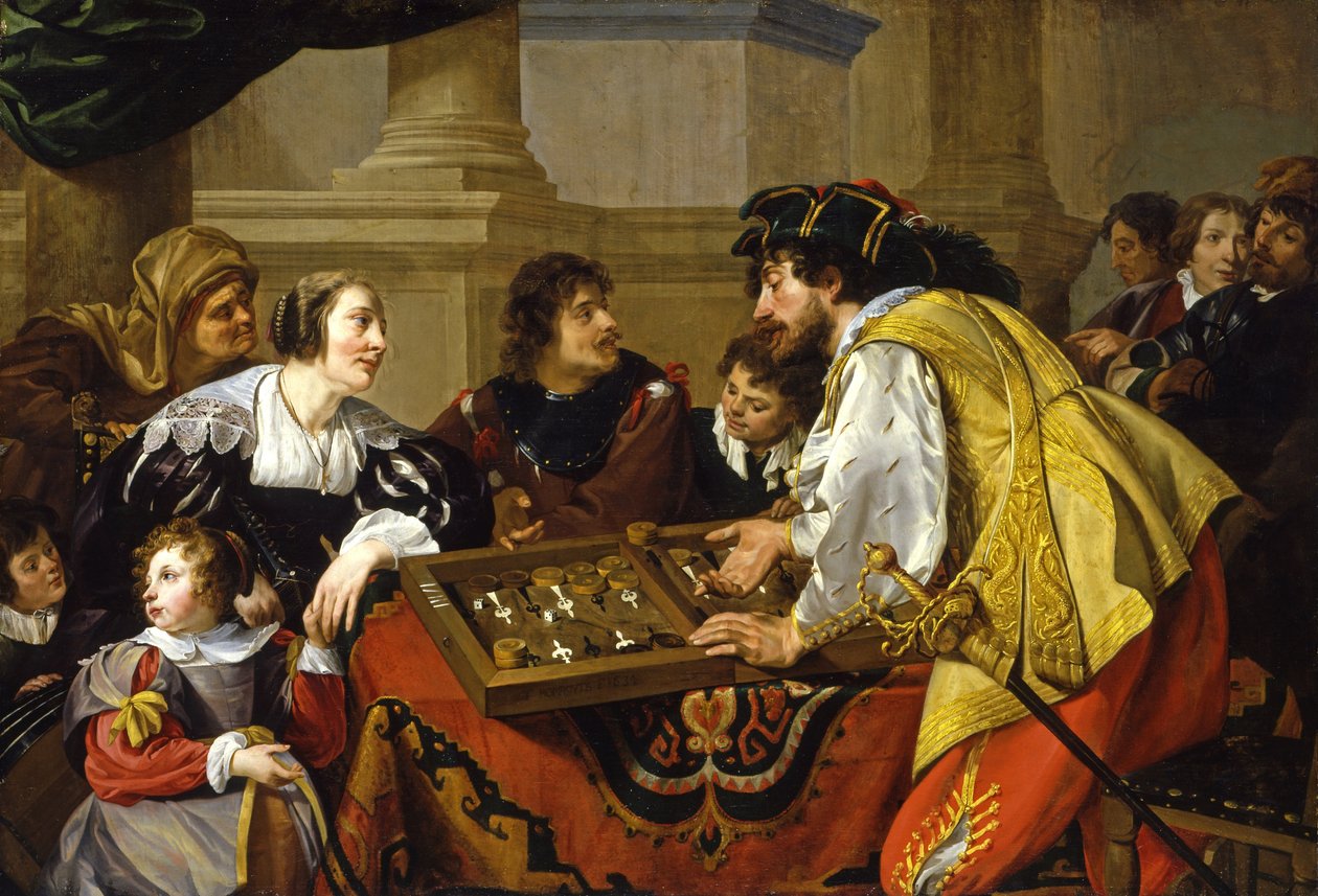 I giocatori di backgammon da Theodoor Rombouts