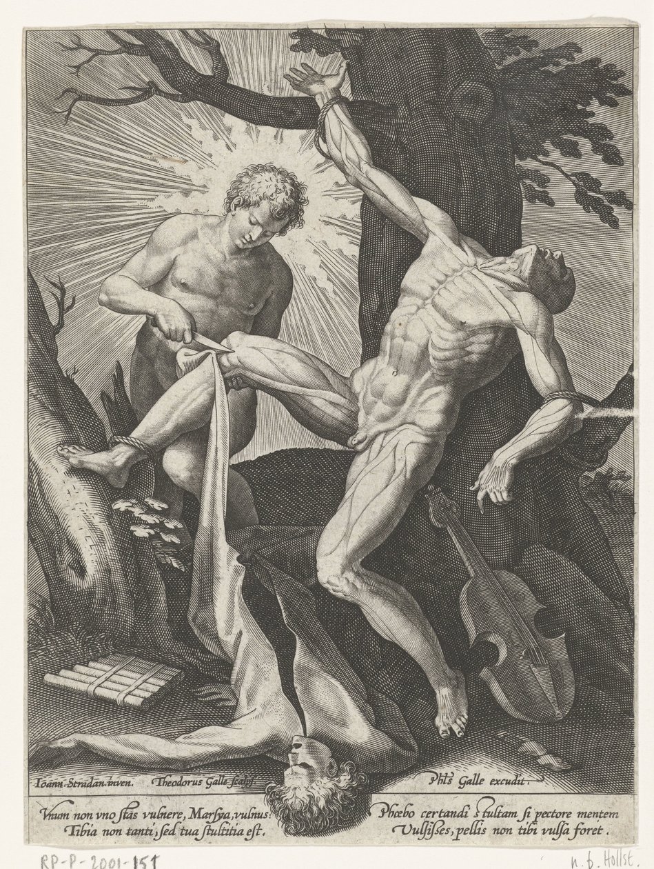 Apollo scuoia Marsia da Theodoor Galle